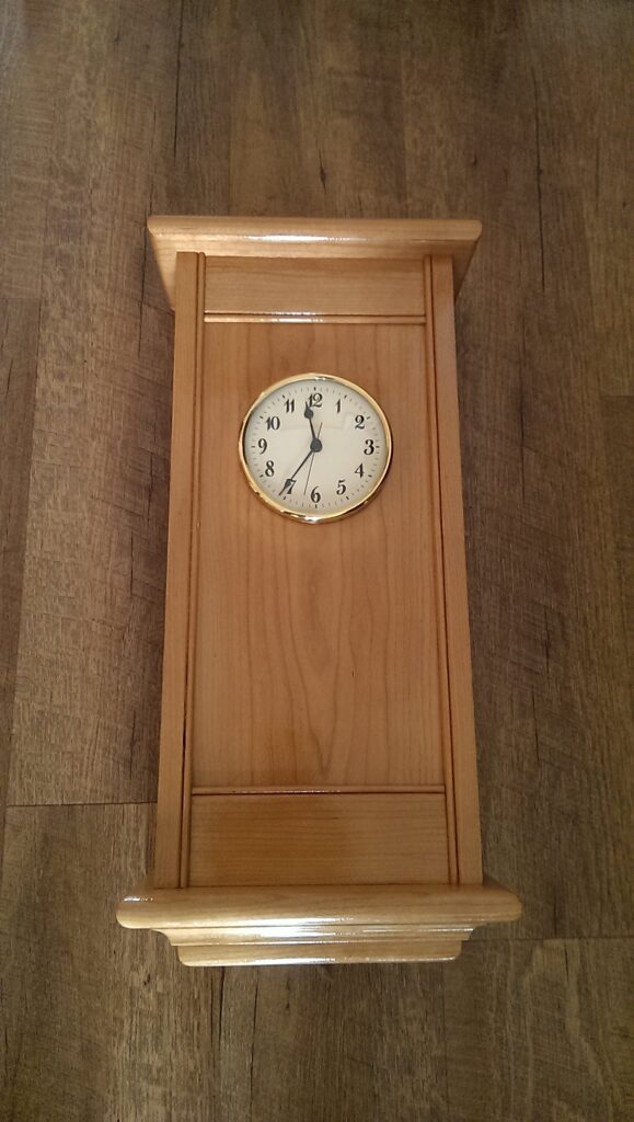 Wall Clock - Cherry. Similar to the pine clock built with a shellac finish. Thanks again Paul for the plan and joinery techniques!