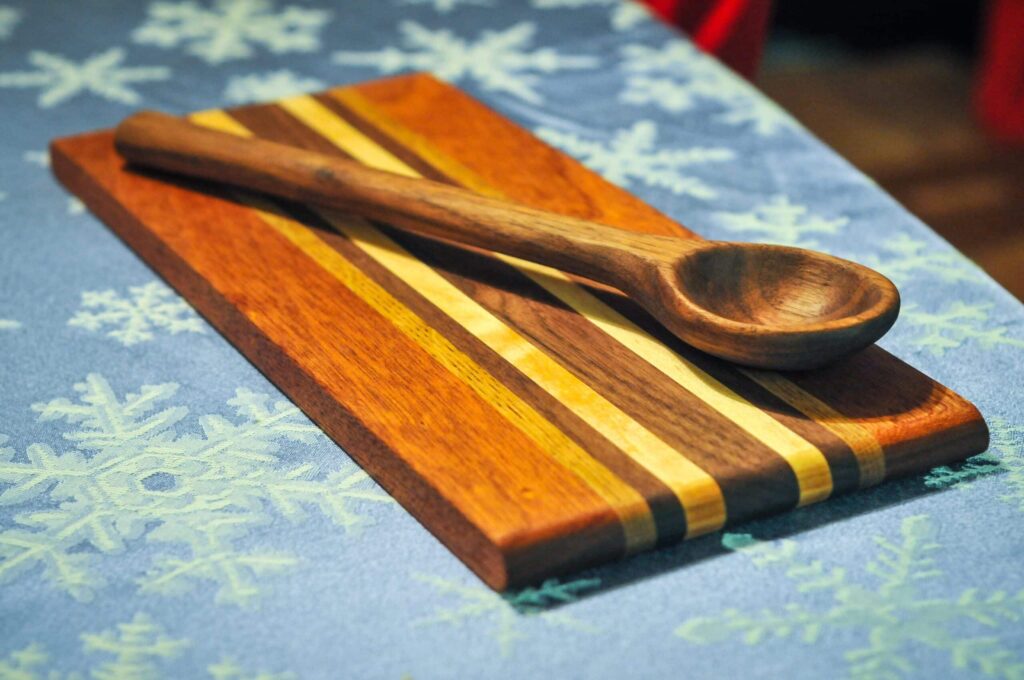 Walnut Spoon With Cutting Board by John Moore
