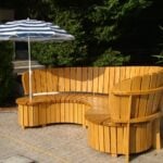 Garden bench with oak by Vargha Gyula