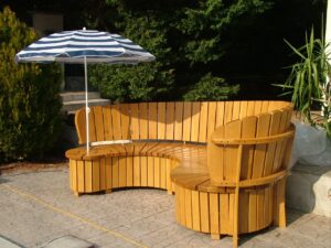 Garden bench with oak by Vargha Gyula