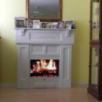 Faux Fireplace of painted Poplar by James McIntosh