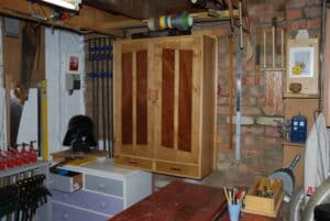 Pine Case with Oak Doors (Mahogany Panels). Made this with my daughter as part of her A Level D/T