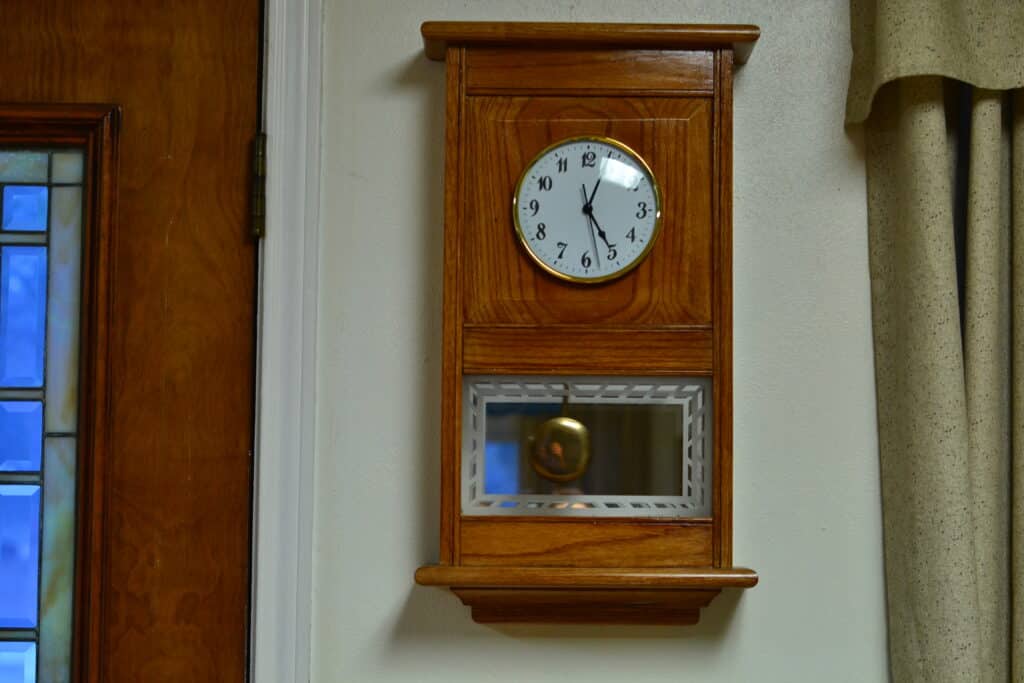 Clock number 10. Red oak