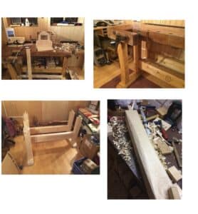 Old bench gets new legs;