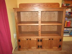 oak bookshelf cupboard oak and 3/4 oak plywood