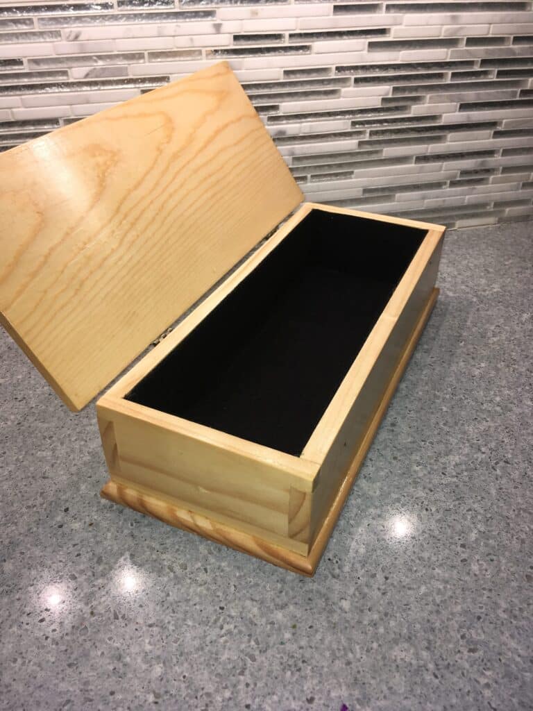 Pine dovetail box. First ever hand tools only