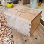 Cherry box with relief carving and cedar lined