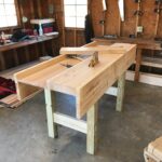My lifetime bench. Pine, maple wellboard, treated pine legs(not my first choice).