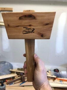Fallen cherry tree becomes a joiner's mallet