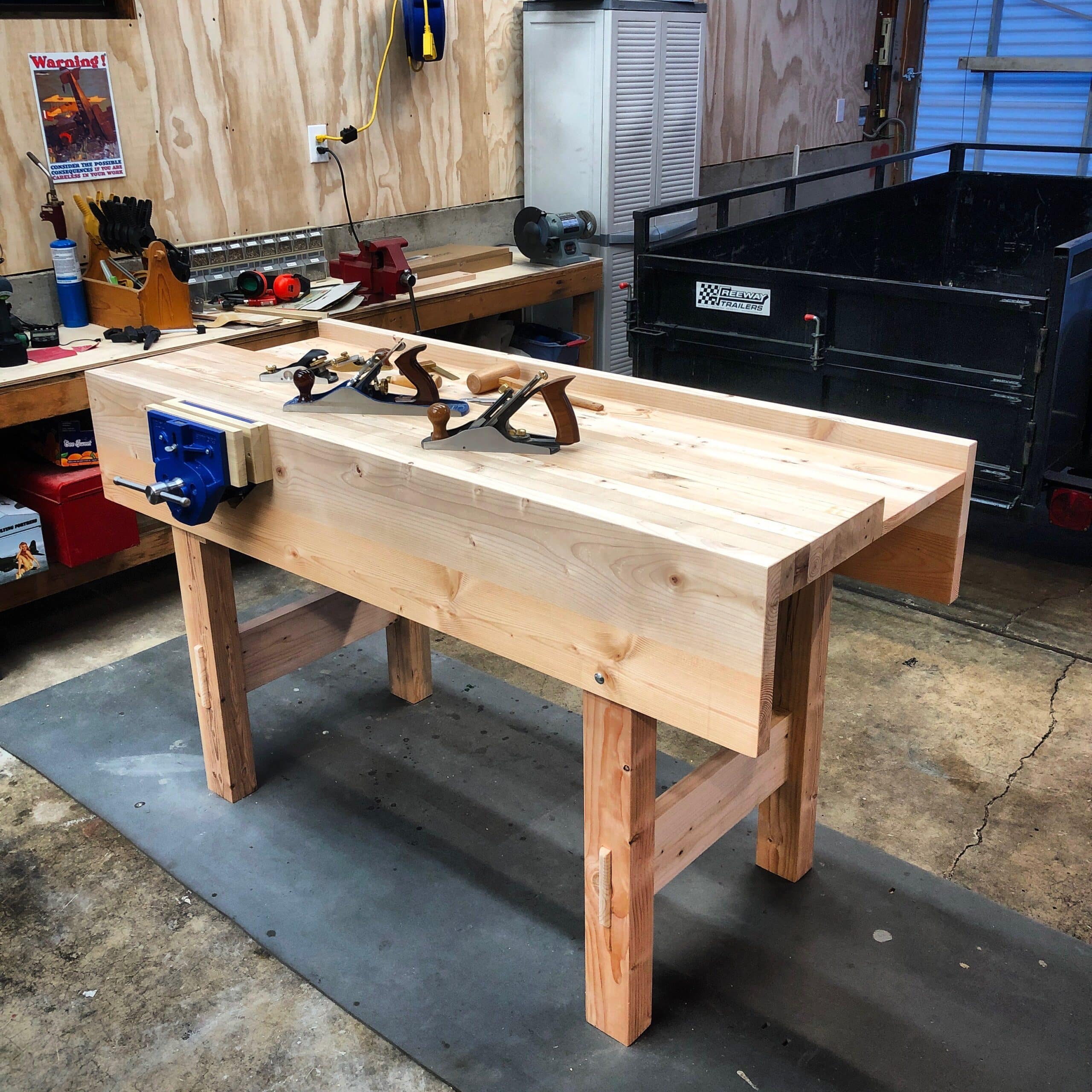 Here's my version of Paul's latest design. I stayed true to the design, used as much salvage fir as I could for the top from an old storage shed. The bench turned out great and I had a fun time following along the videos.