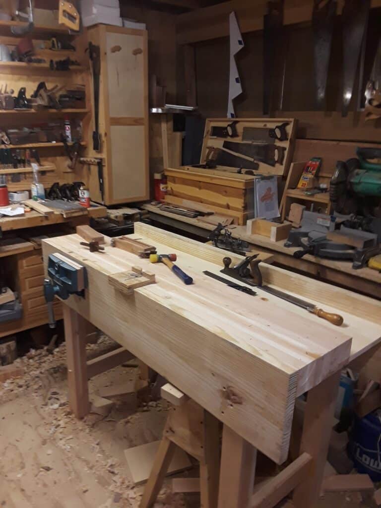 Basic Workbench of Pine and a Wilton Quick Release