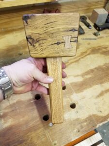 A mallet from oak. Made for a friend.
