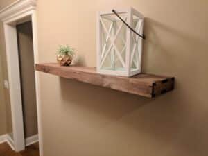 Reclaimed pallets don't always have to look cheap. Poplar with English Chestnut stain.