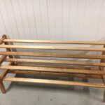 Made in Tasmanian Oak this shoe rack has no fewer than 30 mortise and tenon joints - great practice! This wood stains well with a simple clear varnish and widely available in Bunnings in Australia