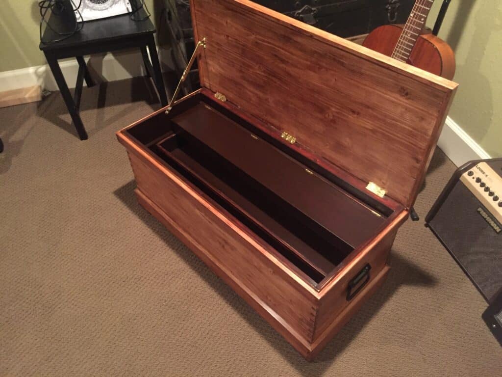 Joiner’s toolbox made from pine