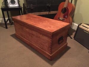 Joiner’s toolbox made from pine