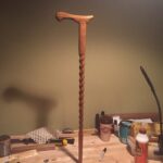 Zebra wood cane made for mother in law