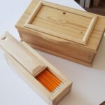 Two styles of box made in pine