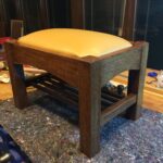 I made this foot stool from white oak, borrowing a lot of the same elements of the rocking chair project.