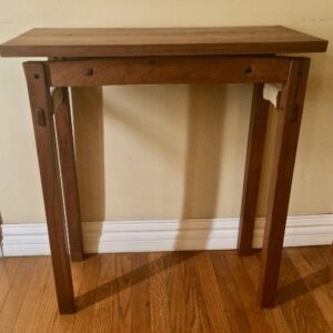 Walnut Floating top table draw bore peg joints