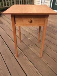Shaker style table built from cherry.