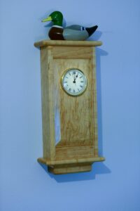 I used a well figured hard Maple for this clock