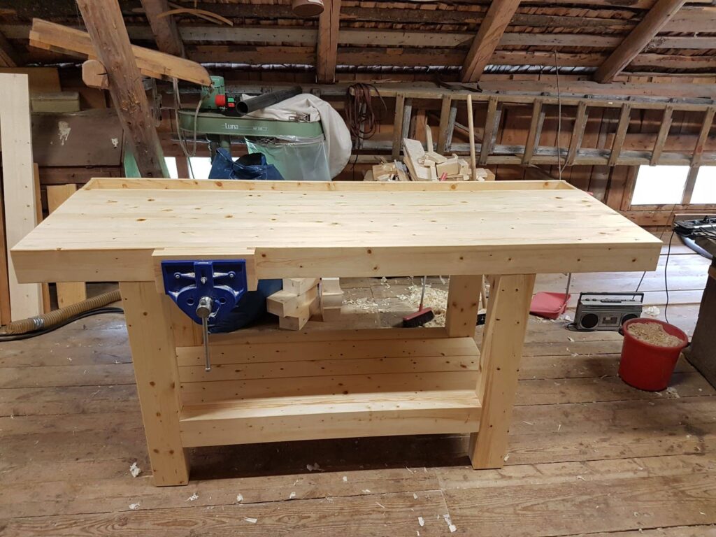 My new Workbench made from spruce wood.