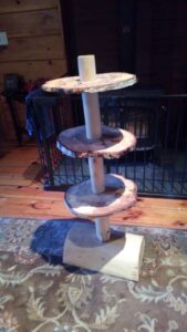Maple leg and birch Rounds tiered table
