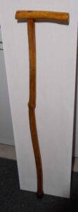 Pine Walking cane, with through tenon