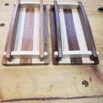Pauls wooden tray design . Maple/walnut and maple/mahogany