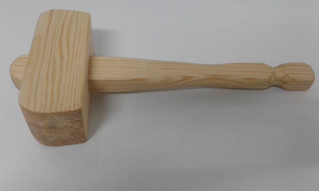 Joiner's Mallet. Tapered Mortise and Tenon. Made of Pine.