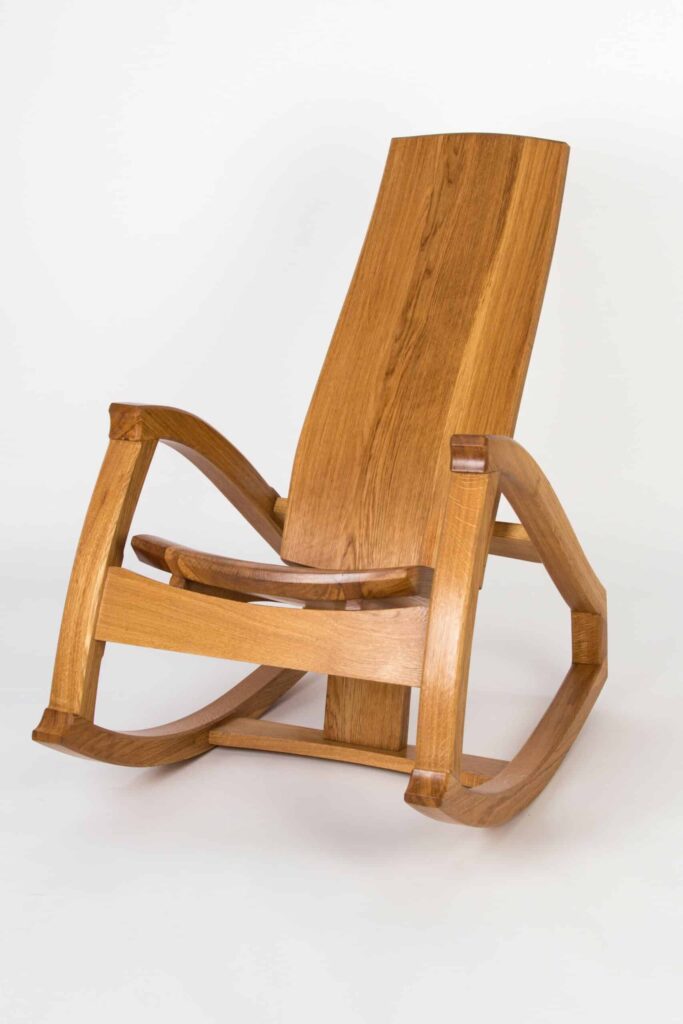 Own Design Rocking Chair in Oak by Norbert Pauli