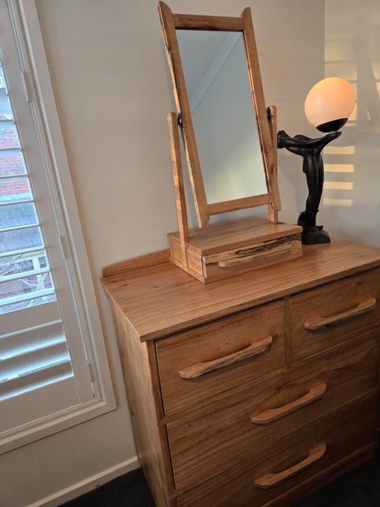 Sellers Home Chest of Drawers and Dressing Table Mirror by Paul Cameron